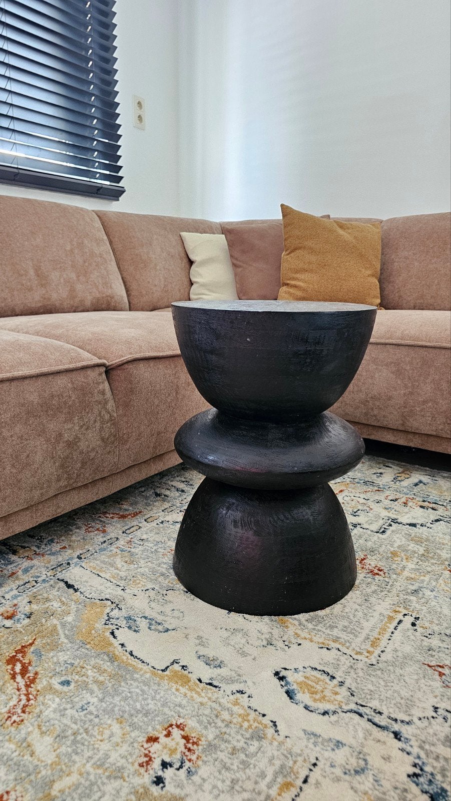 Designer bijzettafel Benno, Enlèvement, Comme neuf, Rond, Bois