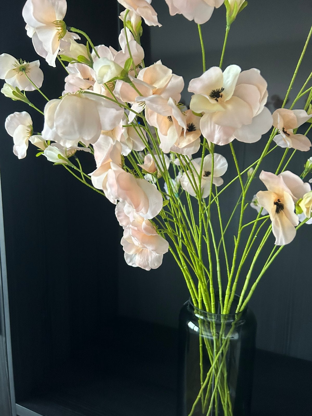 Kunstbloemen oudroze 13 takken, Ophalen, Zo goed als nieuw
