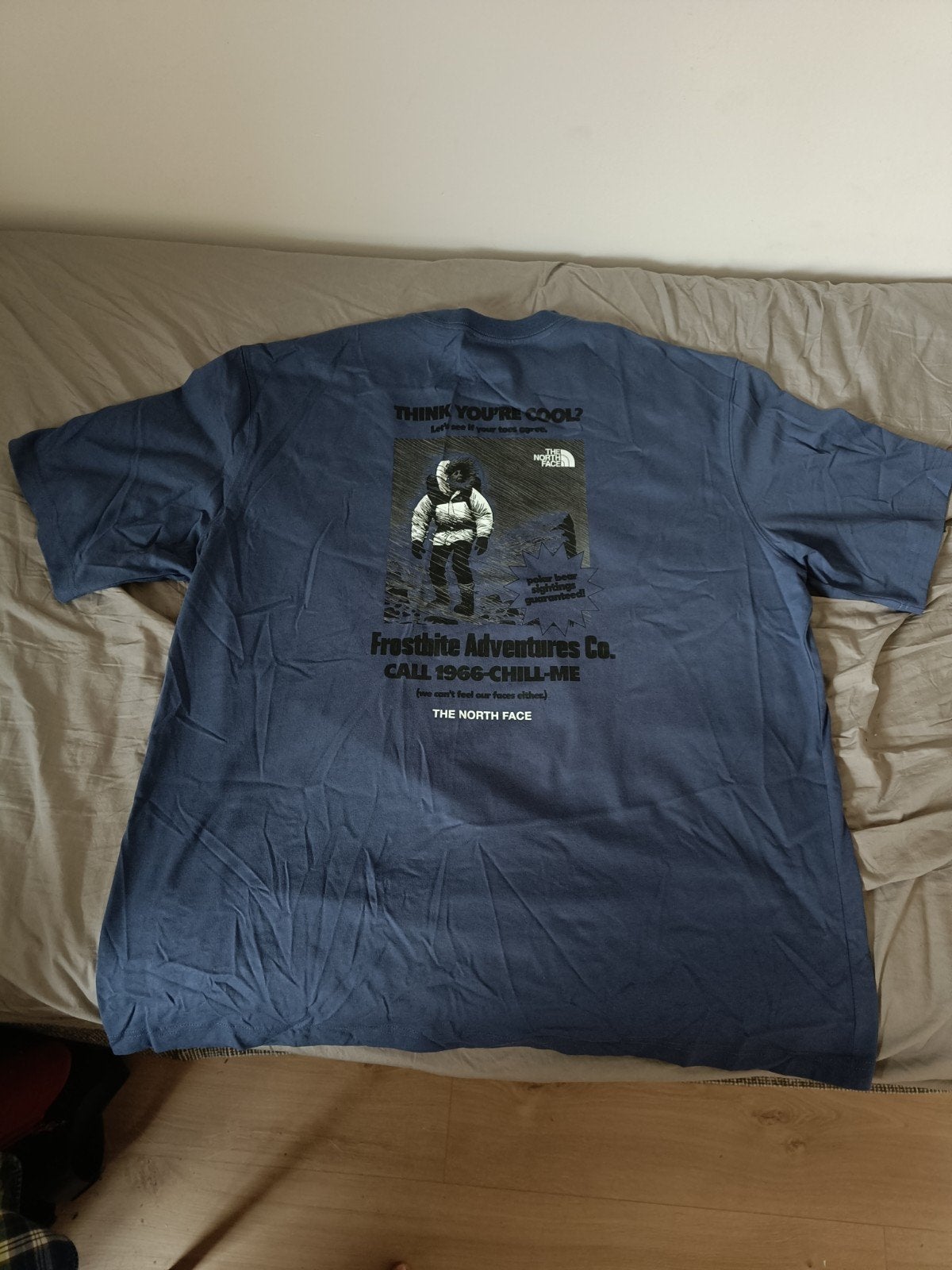 T-shirt North Face, Ophalen of Verzenden, Zo goed als nieuw, Blauw, The north face