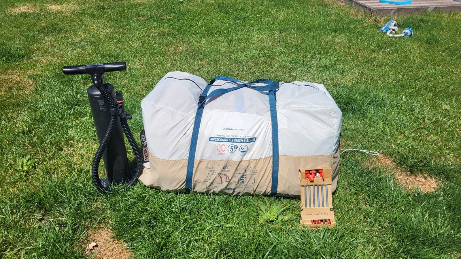 Tent air seconds 5.2  5 personen, Ophalen