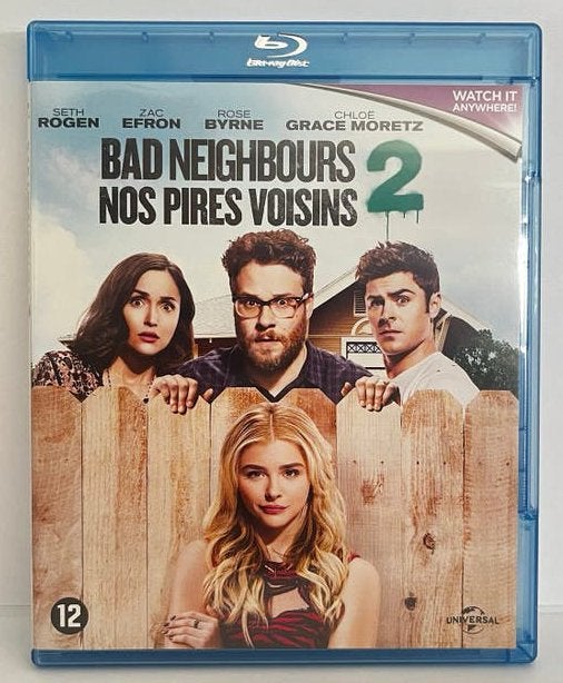 Bad Neighbours 2 Blu-ray, CD & DVD, Blu-ray, Comme neuf, Humour et Cabaret, Enlèvement ou Envoi