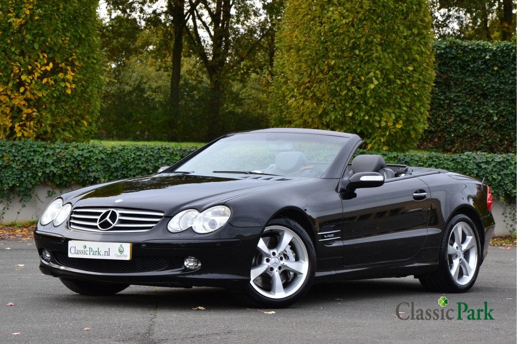 Mercedes-Benz SL-Klasse 600 (bj 2004, automaat), Auto's, Mercedes-Benz, Bedrijf, Te koop, SL, Lederen bekleding, Metaalkleur, Open dak