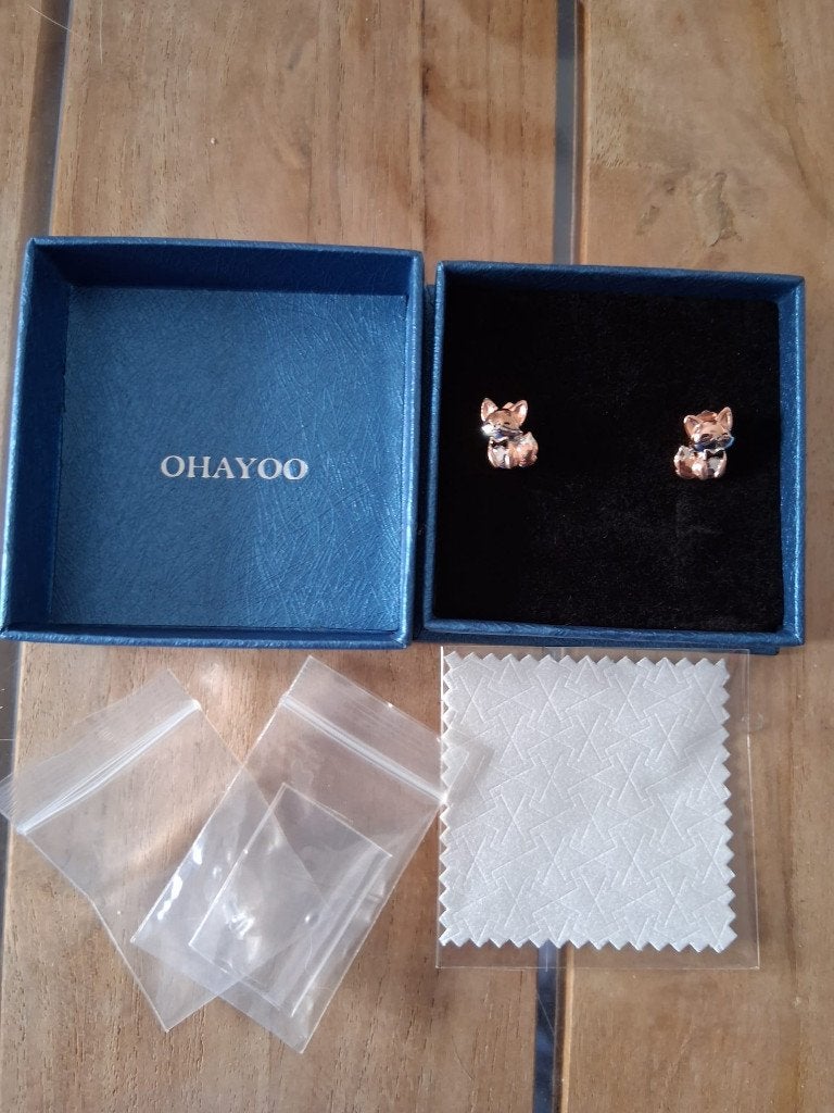 OHAYOO Vos-oorbellen, Onbekend, Nieuw, Ophalen of Verzenden, OHAYOOjewelry@163.com
