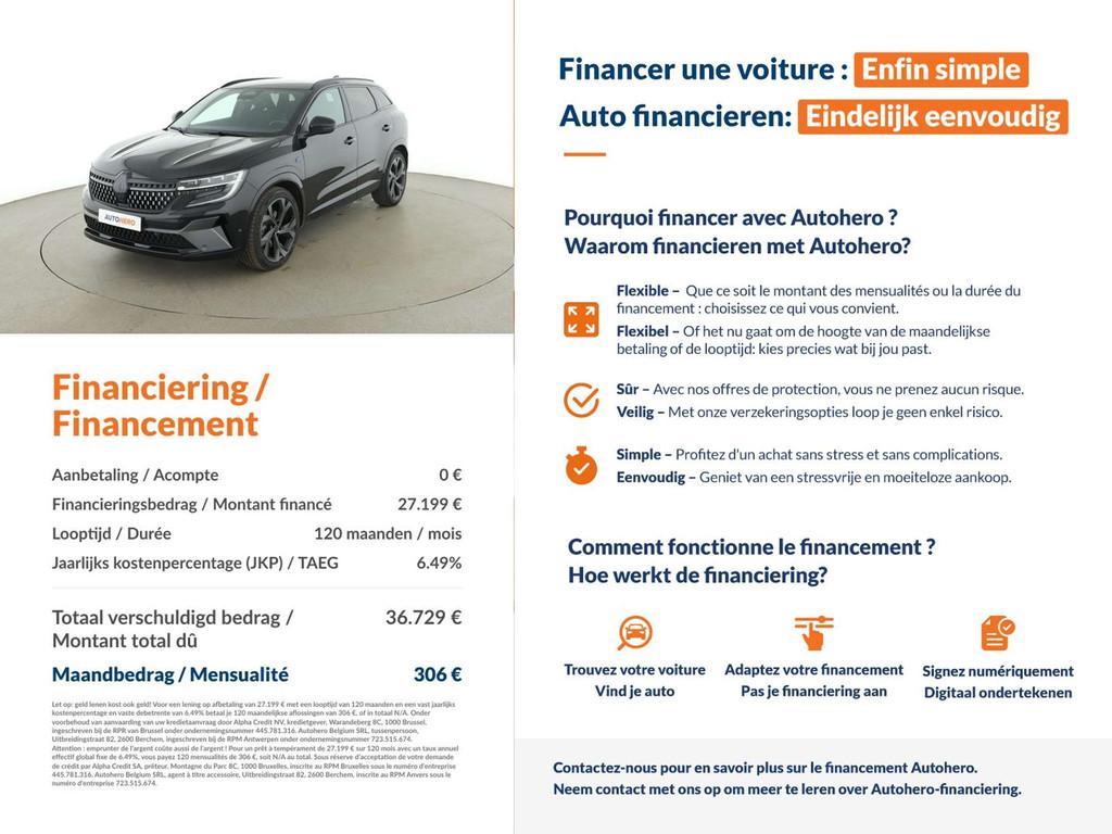 Renault Austral 1.2 Hybrid E-Tech Techno Esprit Alpine, Achat, Euro 6, 200 ch, Noir