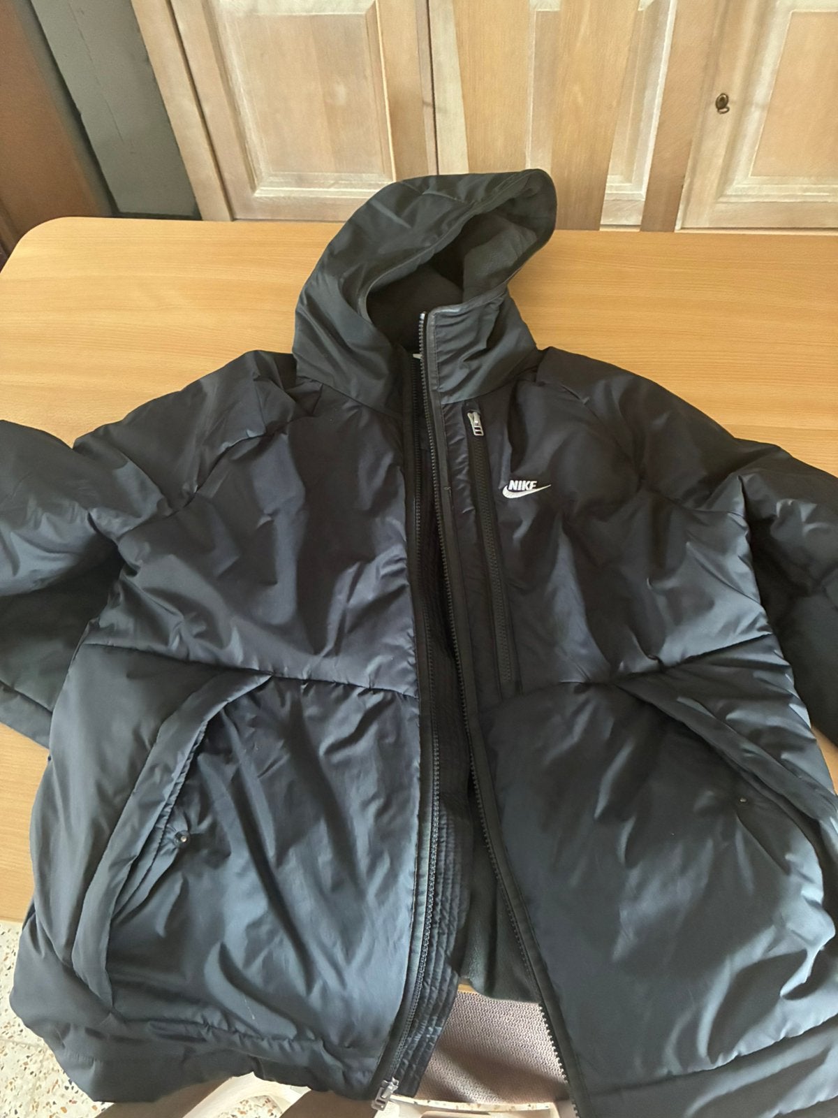 Nike jas, Ophalen, Gedragen, Maat 48/50 (M), Zwart