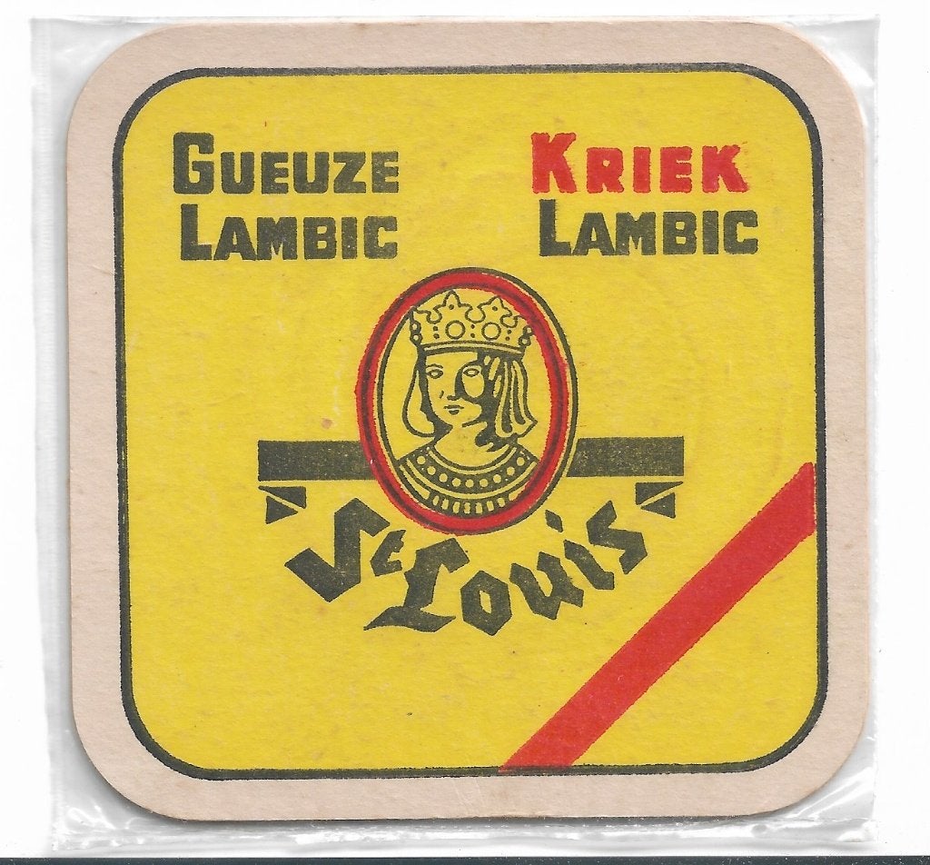 sous bock Gueuze Lambic St Louis, Ophalen of Verzenden, Zo goed als nieuw, Viltje(s)