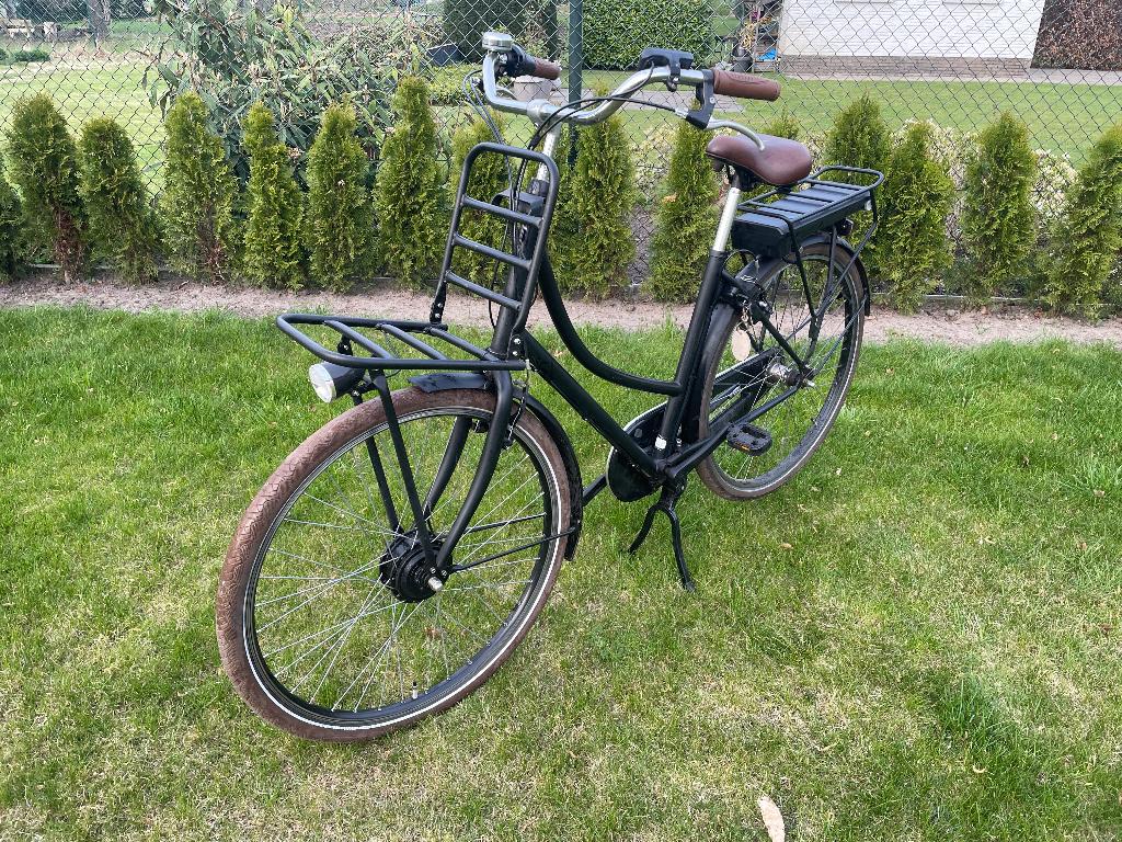 Elektrische damesfiets ebike transportfiets, Gebruikt, 51 tot 55 cm, 50 km per accu of meer, Ophalen
