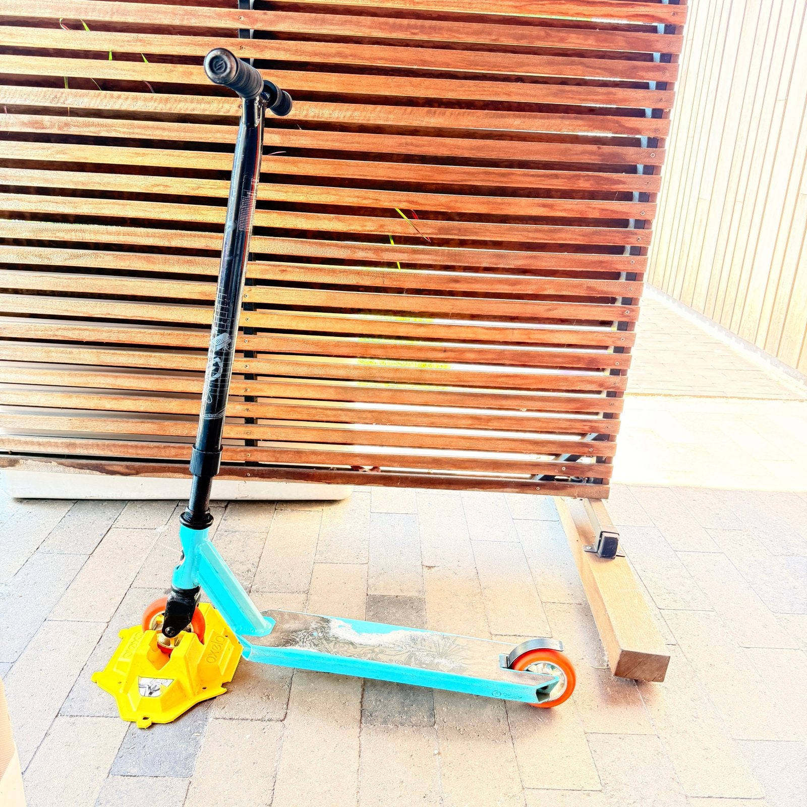Oxelo blauwe stuntstep, Fietsen en Brommers, Steps, Ophalen, Gebruikt