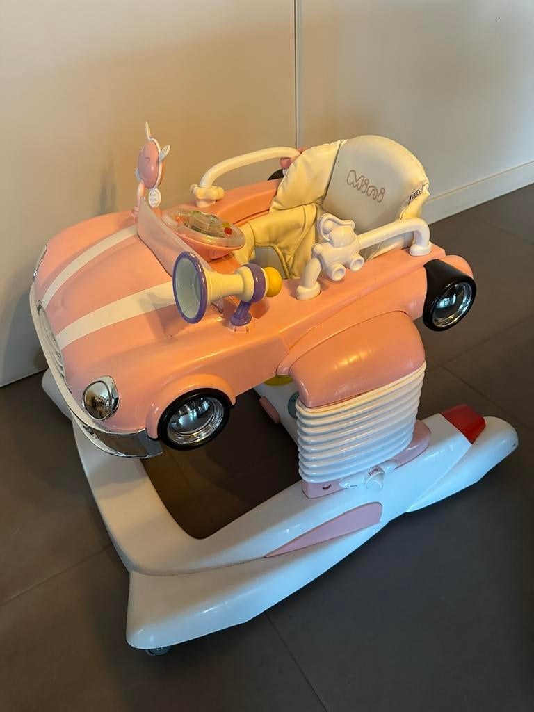 Loopwagen Mini Cooper roze, Ophalen, Zo goed als nieuw