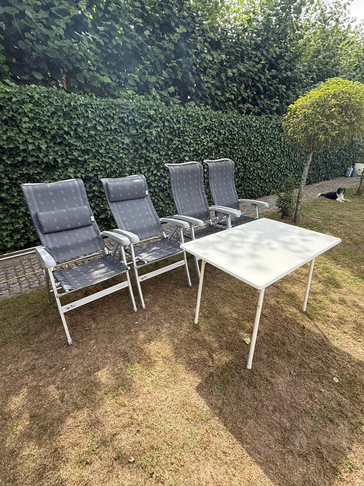 Kampeerstoelen Dukdalf 4+tafel sieger, Ophalen, Gebruikt