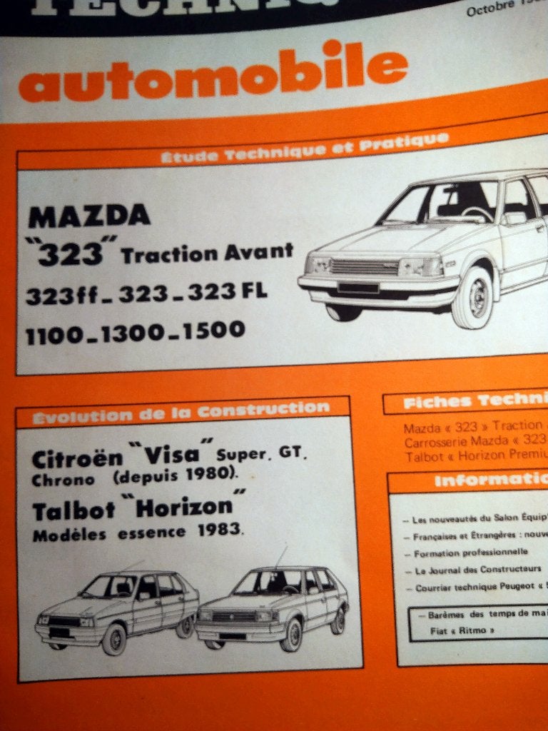 RTA 437 - Mazda 323 - octobre 1983, Ophalen of Verzenden