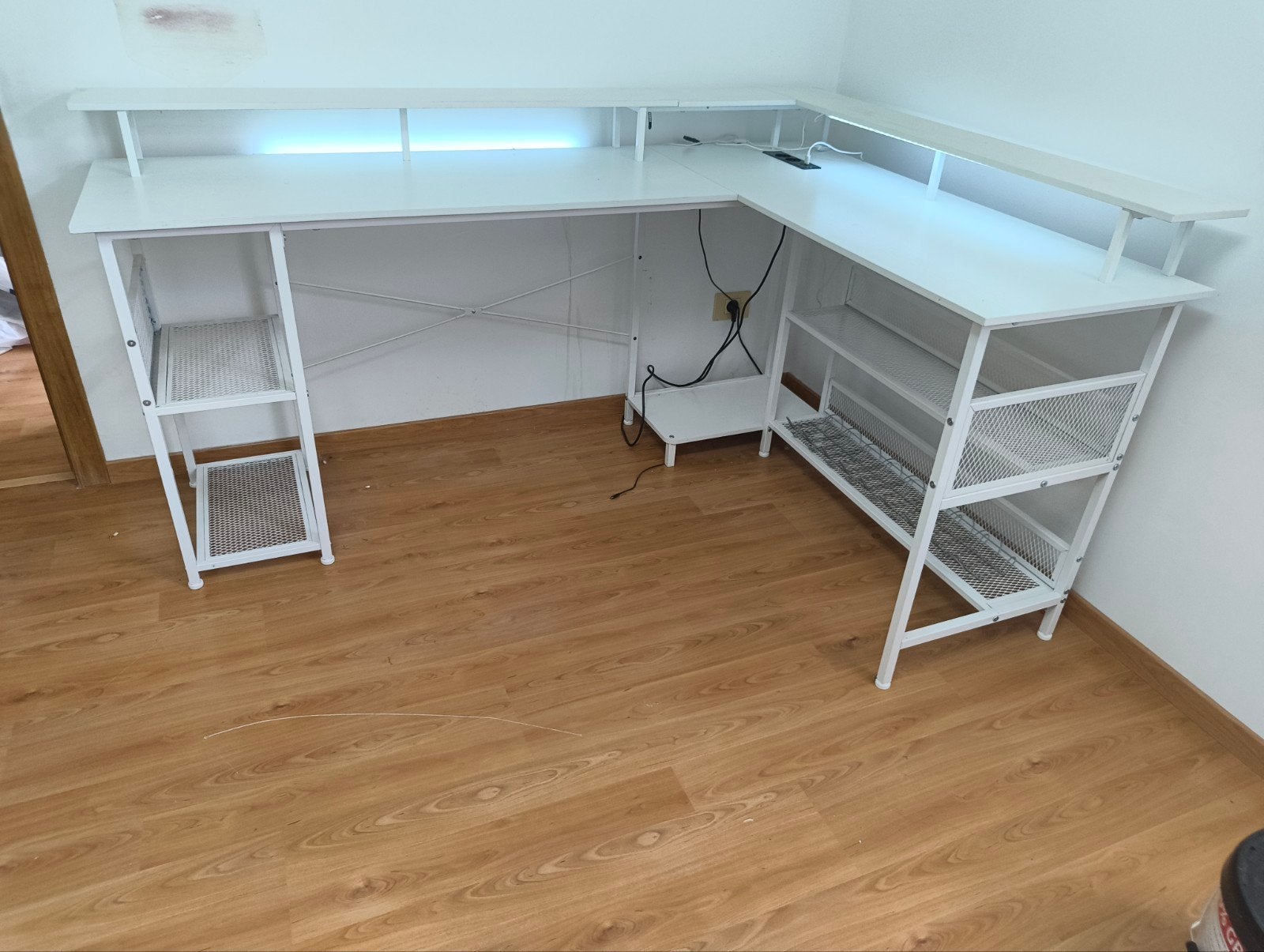 Bureau d'angle, Maison & Meubles, Bureaux, Moderne, Enlèvement, Blanc, Bureau d'angle