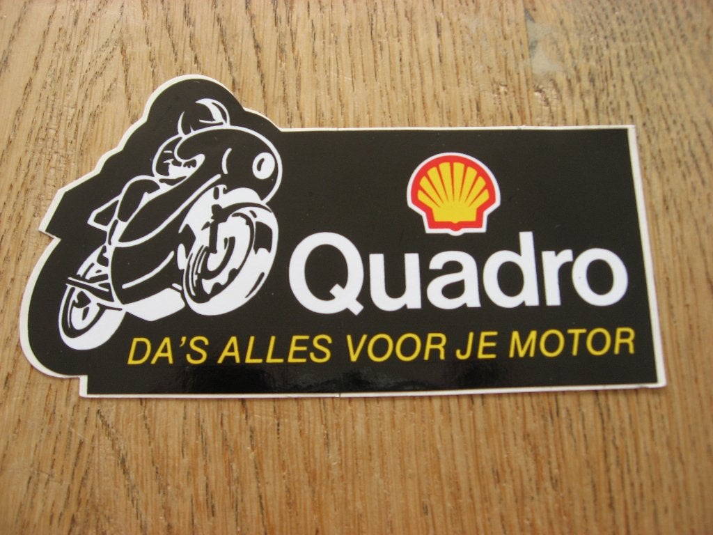 Sticker Shell Quadro Da's alles voor je Motor, Verzamelen, Stickers, Ophalen of Verzenden, Nieuw, Auto of Motor