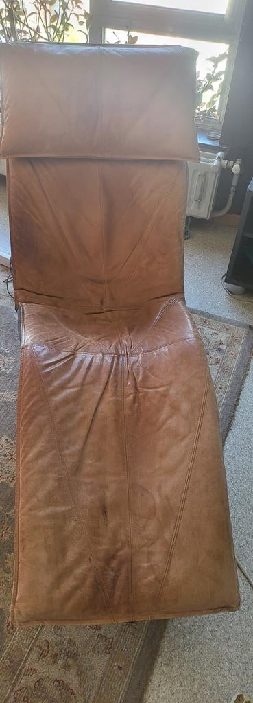 Relax zetel bruin leer, Ophalen, Leer