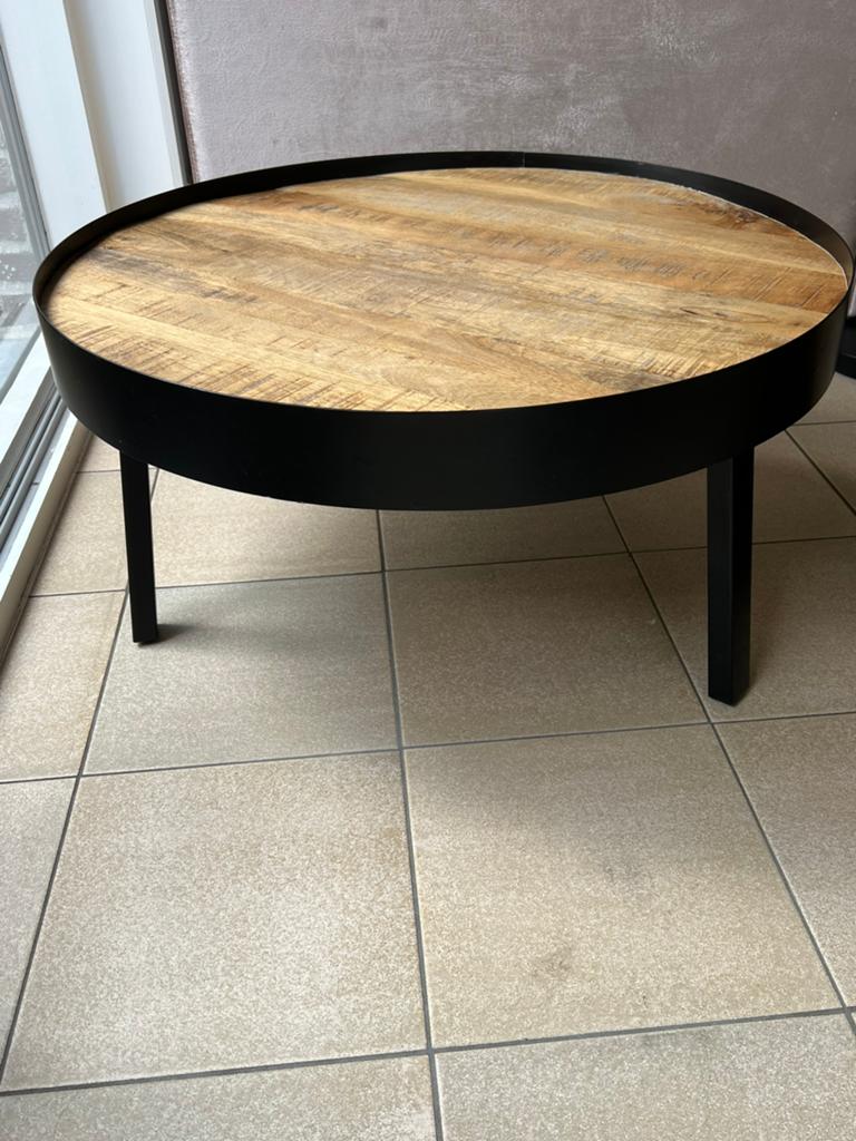 Ronde salontafel, Huis en Inrichting, Tafels | Salontafels, Ophalen, Zo goed als nieuw