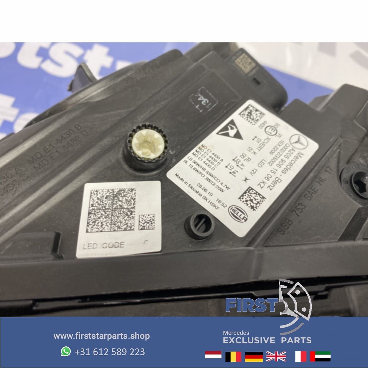 W205 FACELIFT MULTIBEAM KOPLAMP LINKS COMPLEET origineel Mer, Utilisé, -, -, Enlèvement ou Envoi