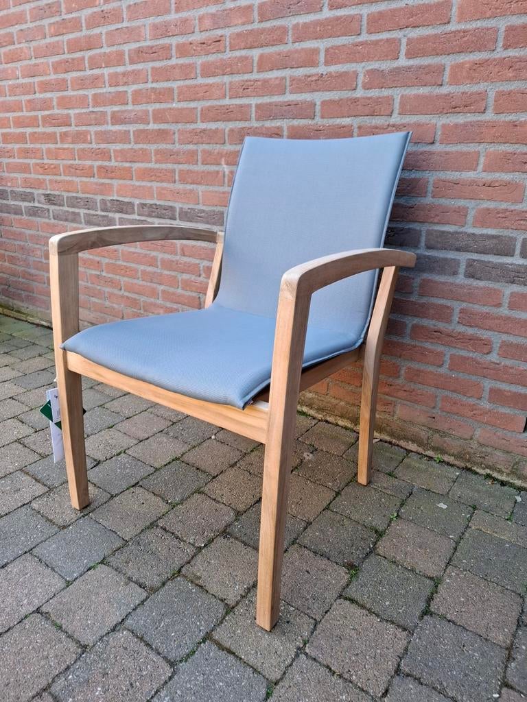 Suns Verona  Teak Tuinstoel - Nieuw!, Tuin en Terras, Ophalen, Nieuw, Hout, Stapelbaar