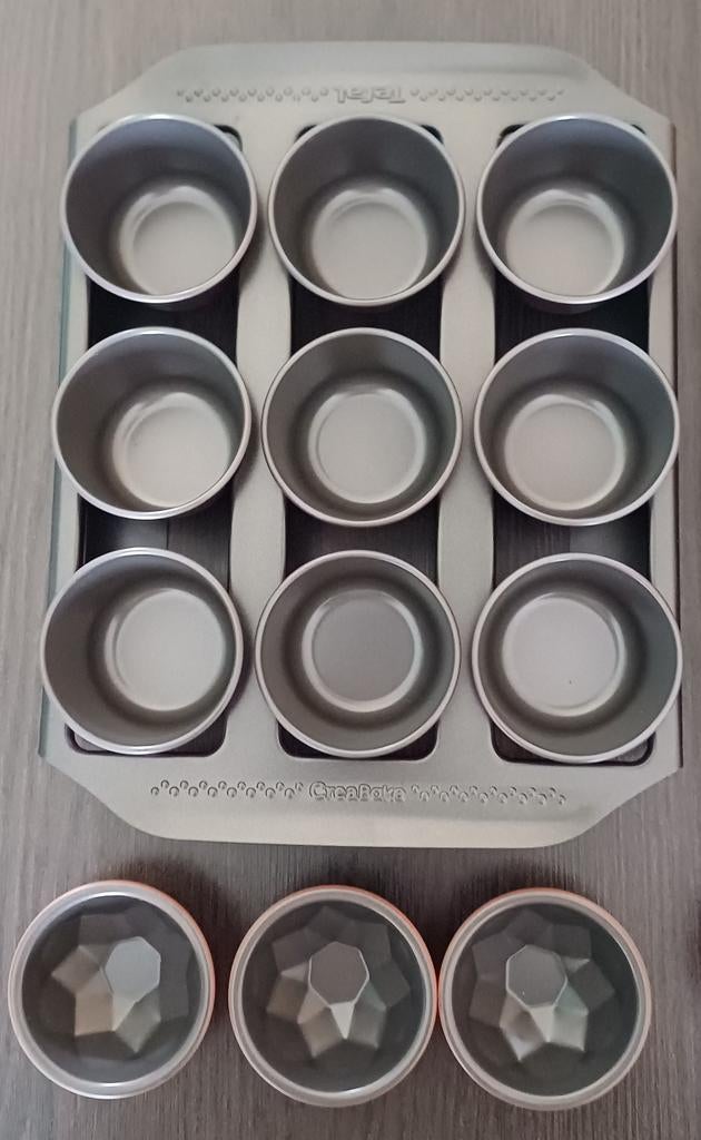 Tefal Creabake - 2 nieuwe bakvormsets, Ophalen of Verzenden, Nieuw, Cupcakes, Bakvorm