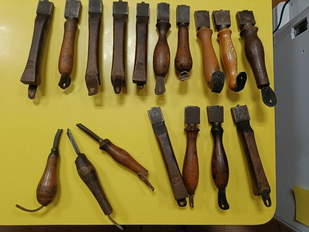 set Vintage Schoenmakers Kantijzers, Ophalen of Verzenden