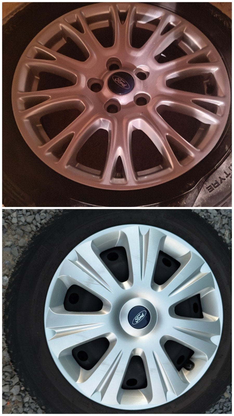 8 banden Ford Focus (2 sets: 4 season + winter!), Auto diversen, Wieldoppen, Gebruikt, Ophalen