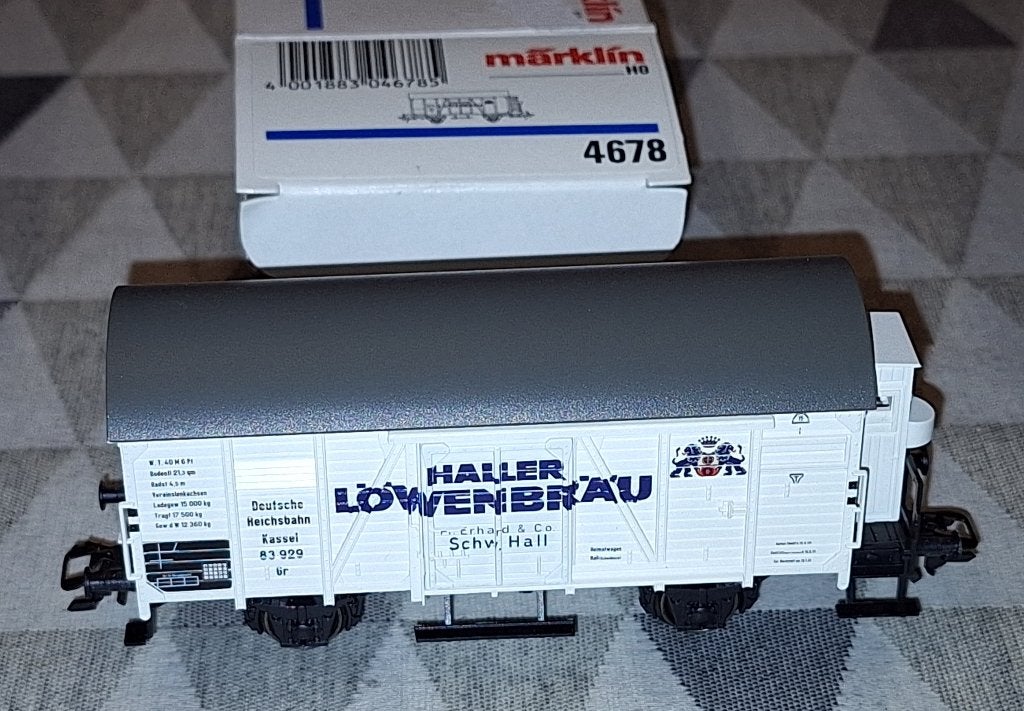 Märklin HO 4678 bierwagon "Haller Löwenbräu", Hobby & Loisirs créatifs, Trains miniatures | HO, Enlèvement ou Envoi, Comme neuf
