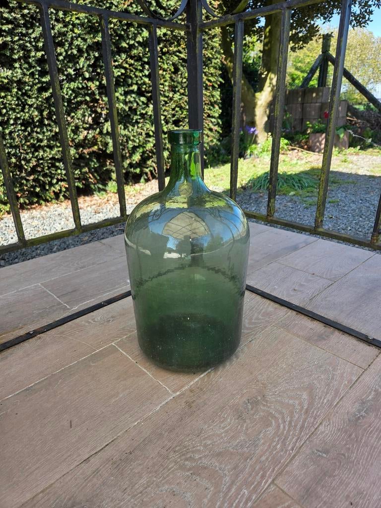 Groene fles 42 cm hoog, Tuin en Terras, Ophalen
