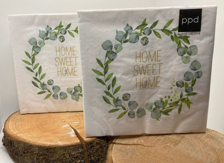 PAPIEREN SERVETTEN HOME SWEET HOME 33X33 CM, Huis en Inrichting, Keuken | Textiel, Overige kleuren, Overige merken, Nieuw, Overige materialen