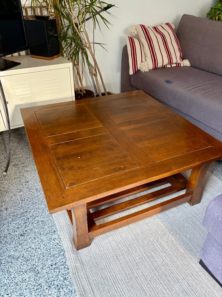 Houten salontafel, Huis en Inrichting, Tafels | Salontafels, Zo goed als nieuw, Minder dan 50 cm, 50 tot 100 cm, 50 tot 100 cm