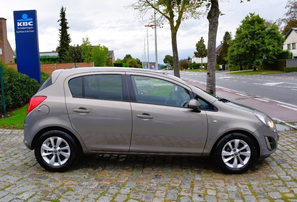 Opel Corsa 1.0i/Airco/GPS/LEDER/GARANTIE, Auto's, Voorwielaandrijving, Zwart, Bedrijf, 5 deurs