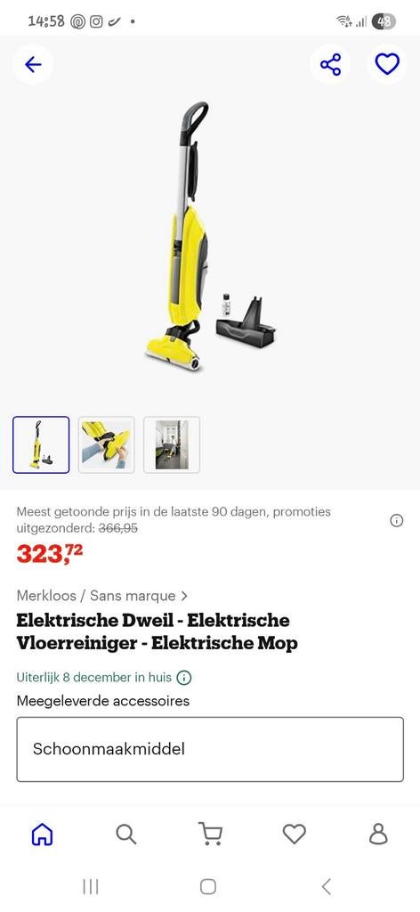 Elektrische vloerreiniger, Ophalen