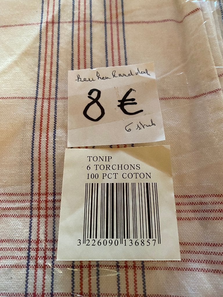 6 GERUITE KEUKENHANDDOEKEN, Maison & Meubles, Cuisine | Linge de cuisine, Enlèvement, Neuf, Coton, Torchon ou Serviette