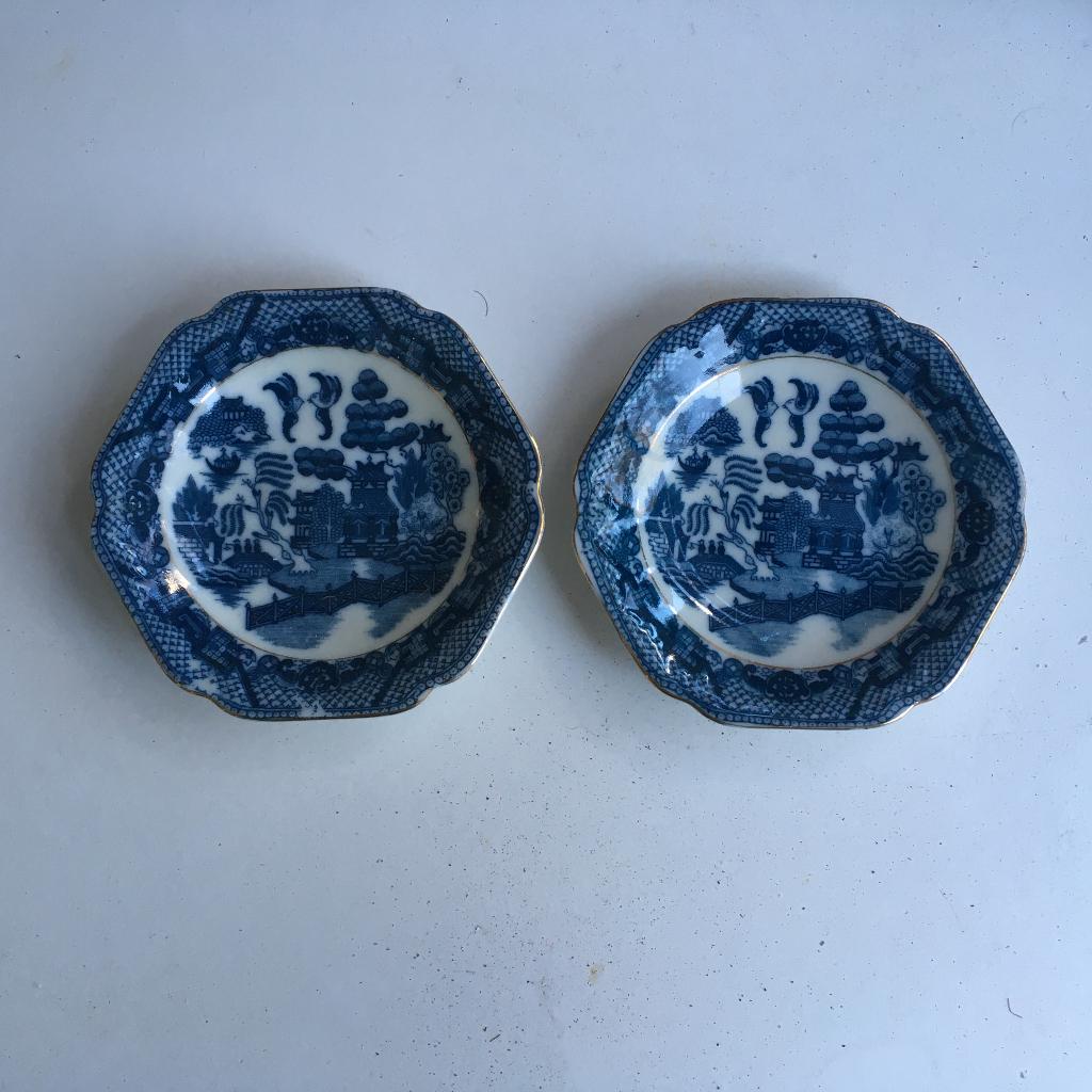 2 kleine bordjes Delft, Ophalen of Verzenden