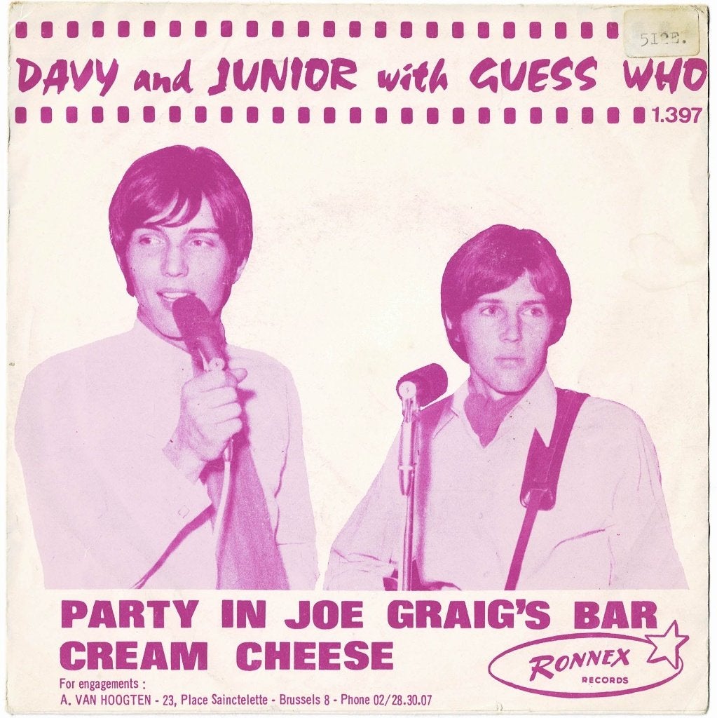 DAVY Jr and GUESS WHO-Party in Joe Graig's bar/Cream cheese, Gebruikt, Verzenden, 7 inch, Single