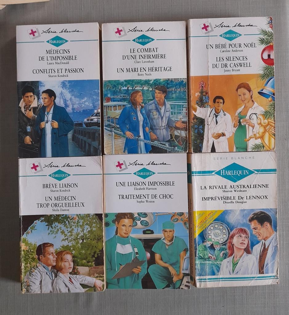 Lot de 6 Harlequin double Série Blanche = 12 romans, Livres, Romans, Enlèvement ou Envoi