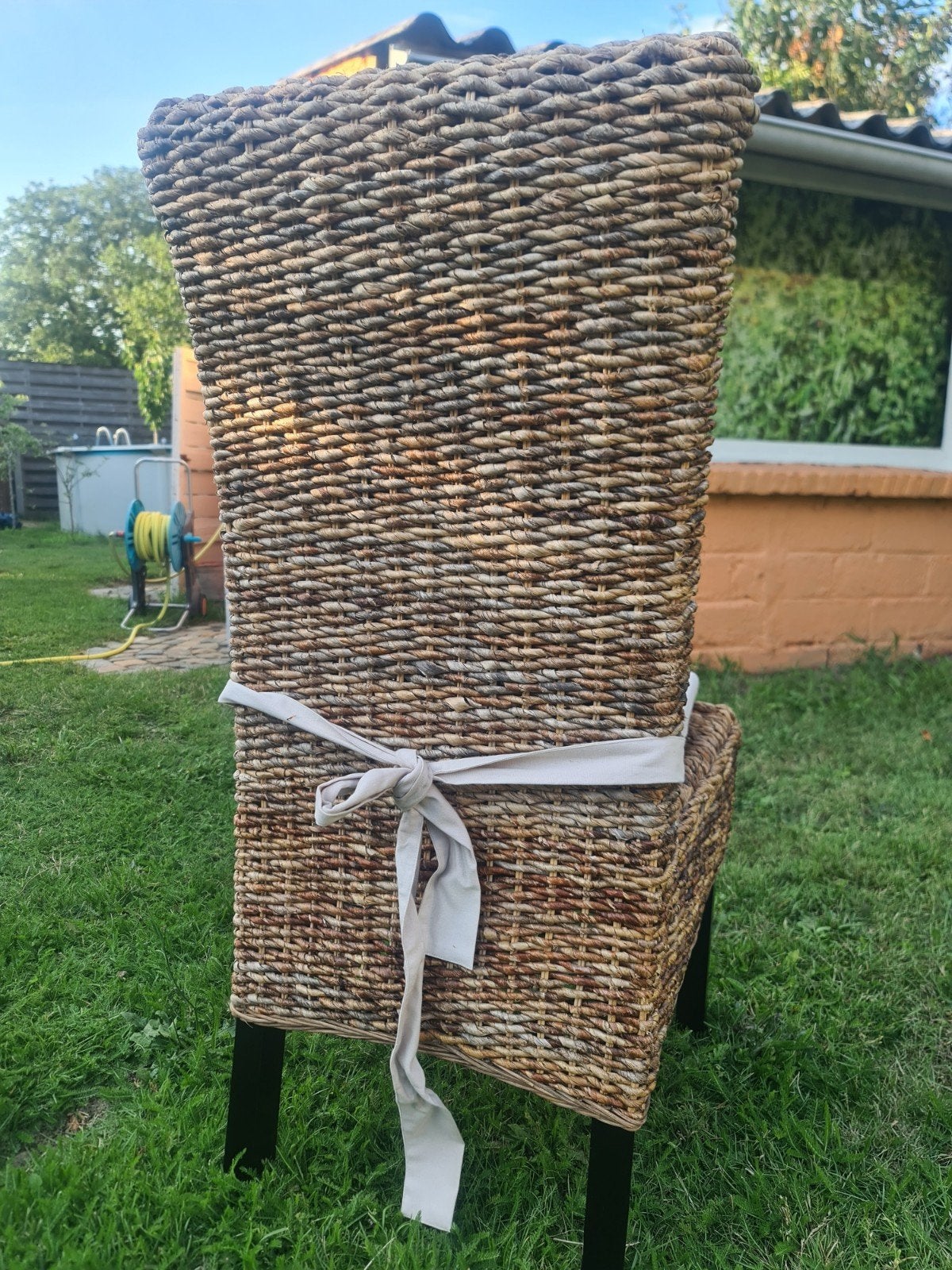 Eetkamerstoelen van gewoven bananenblad met kussens 6 St, Ophalen