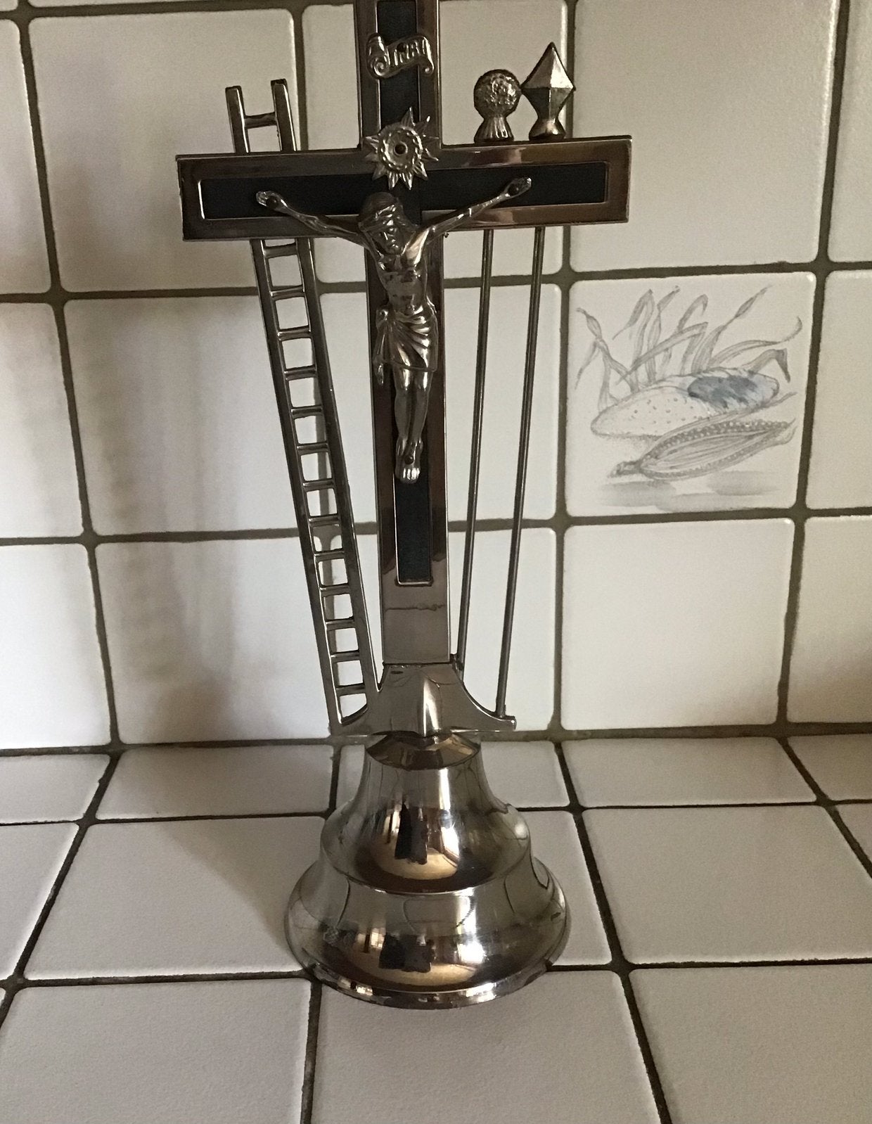 Magnifique crucifix Arma Christi, Enlèvement ou Envoi