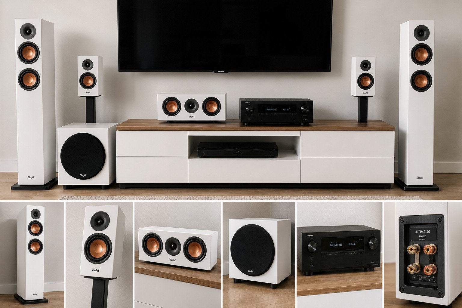 Teufel Ultima 40 5.1.2 Dolby Atmos + Denon X3800 thuisbiosco, Audio, Tv en Foto, Home Cinema-sets, Ophalen, Nieuw, 5.1-systeem