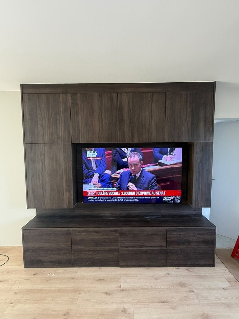 MEUBLE TV SUR MESURE, Maison & Meubles, Enlèvement, Neuf