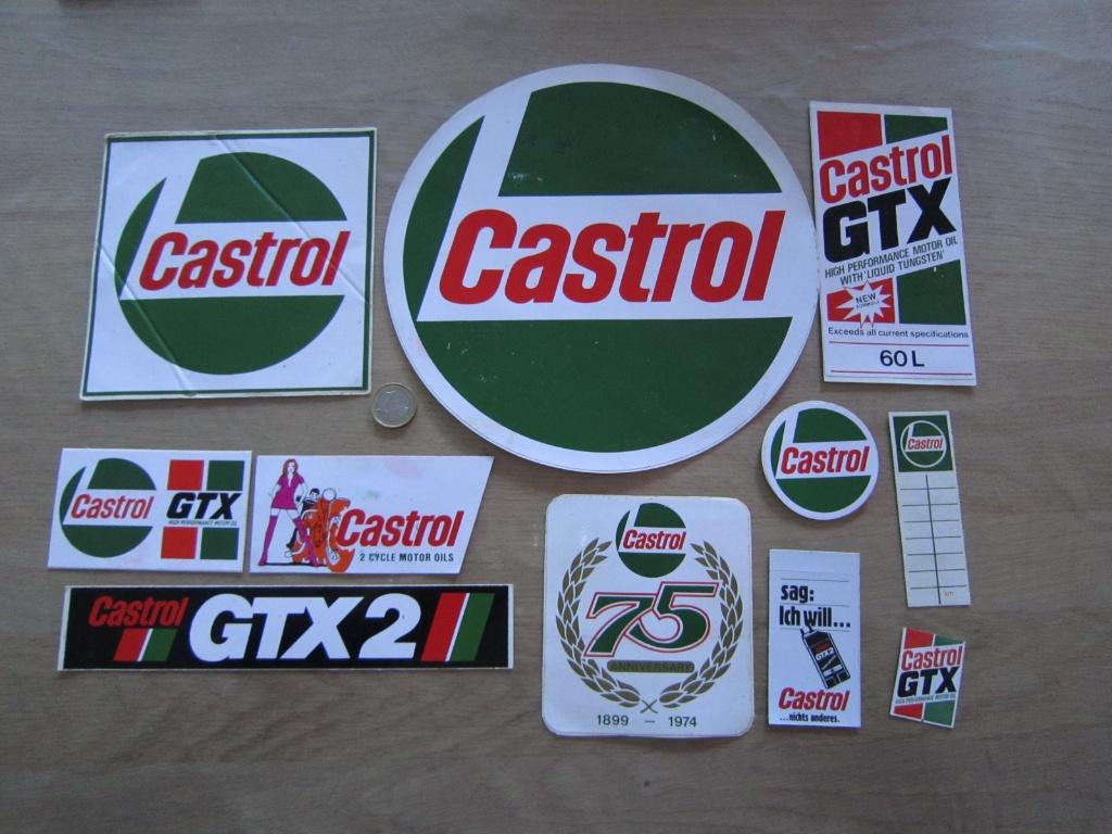 Retro/vintage sticker - Oliemerken CASTROL 1, Verzamelen, Ophalen of Verzenden, Zo goed als nieuw, Auto of Motor