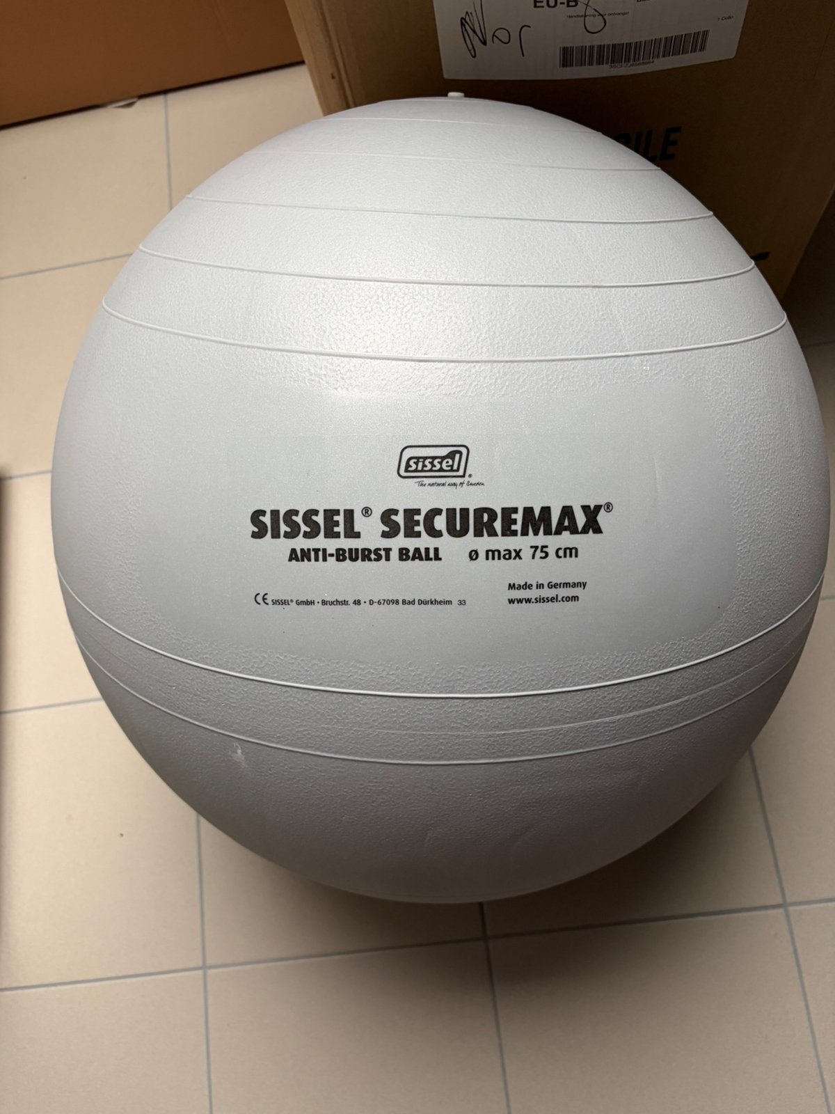Sissel fitness en zitbal securemax grijs 75cm, Enlèvement, Comme neuf
