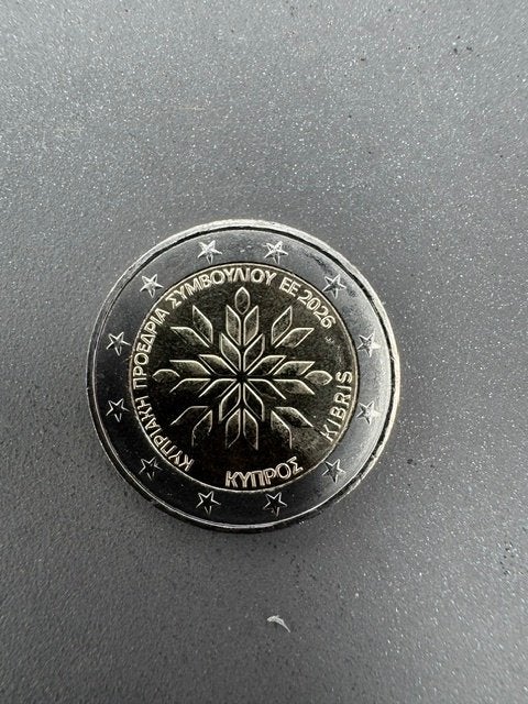herdenkingsmunt Cyprus 2026, Ophalen of Verzenden, Cyprus, 2 euro, Losse munt