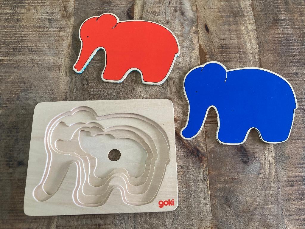 Lagenpuzzel olifant - Goki (niet compleet), Ophalen of Verzenden, Gebruikt, Overige typen