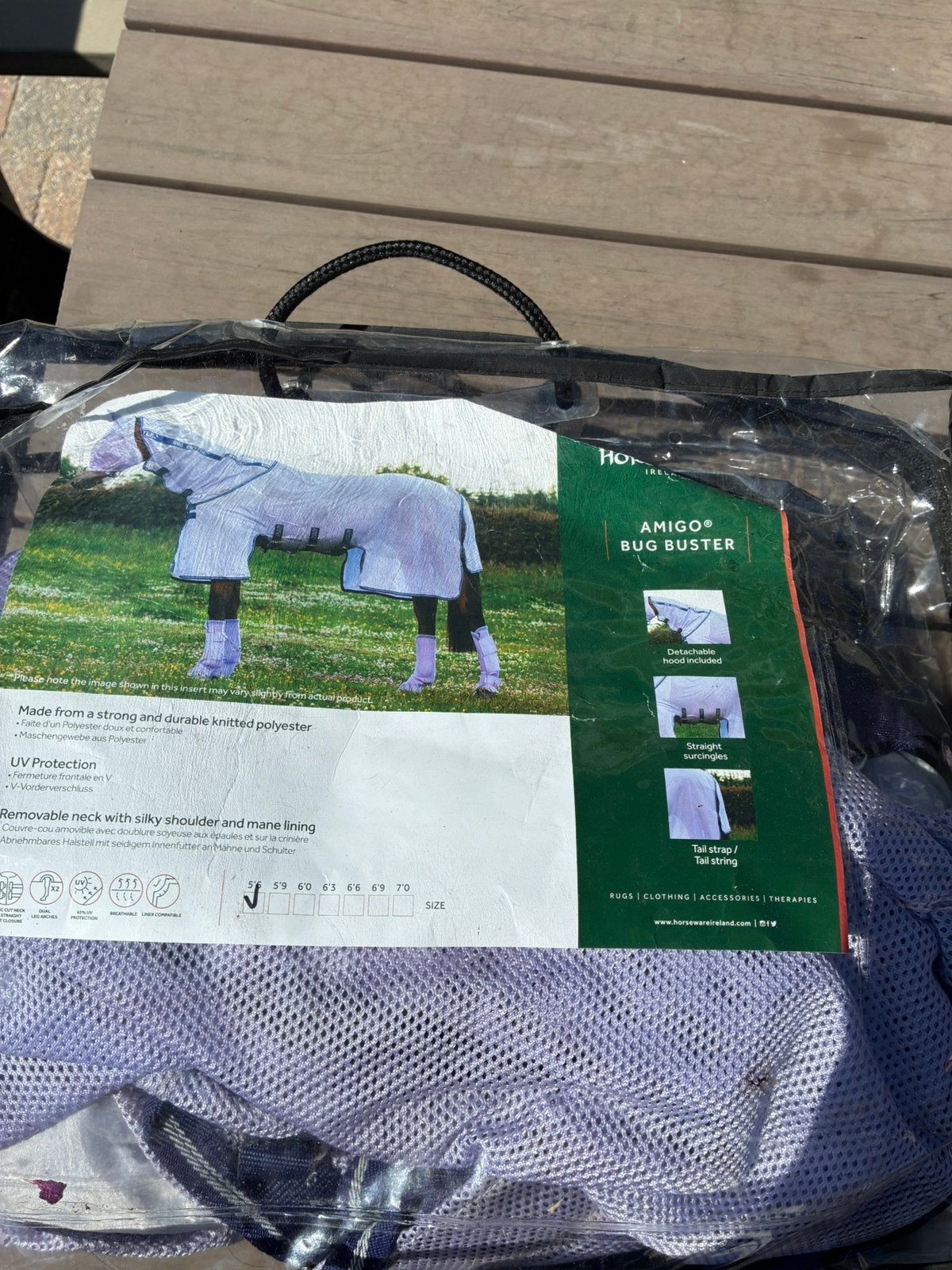 Vliegendeken horseware 5.6 168 cm, Dieren en Toebehoren, Ophalen, Zo goed als nieuw, Vliegendeken, Horseware