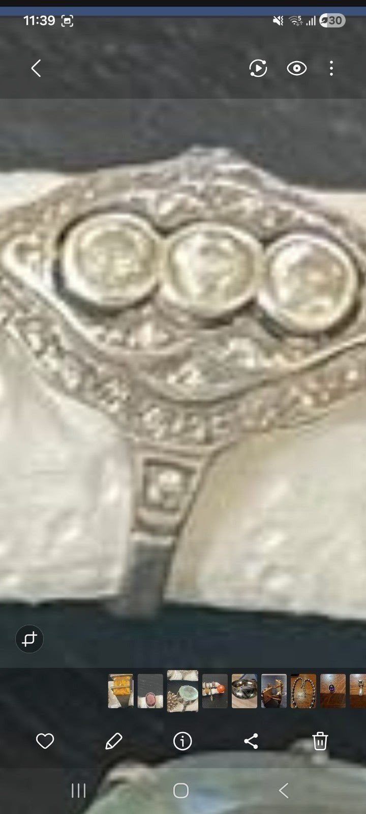Bague ancienne arjent, Enlèvement ou Envoi