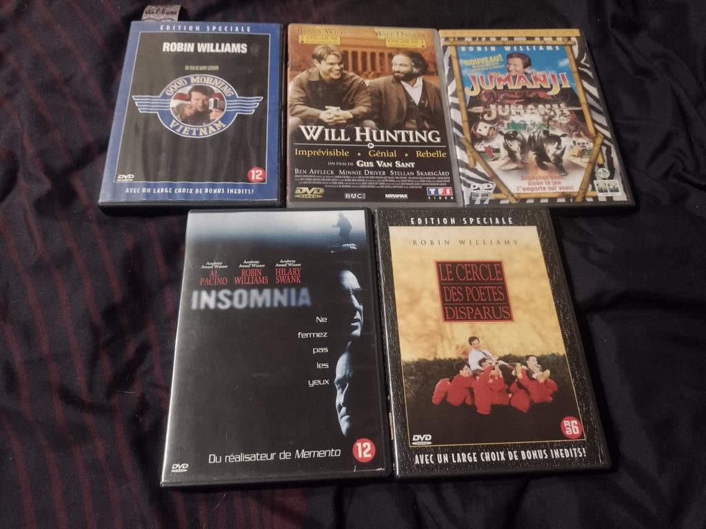 A vendre en DVD 5 films Robin Williams, À partir de 9 ans, Enlèvement ou Envoi, Comme neuf, Drame