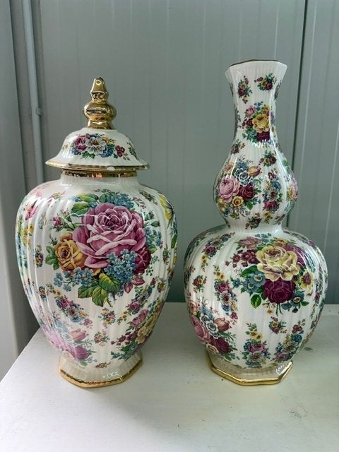 Set Porseleinen Vazen - Antiek - Jaren 50-60, Ophalen