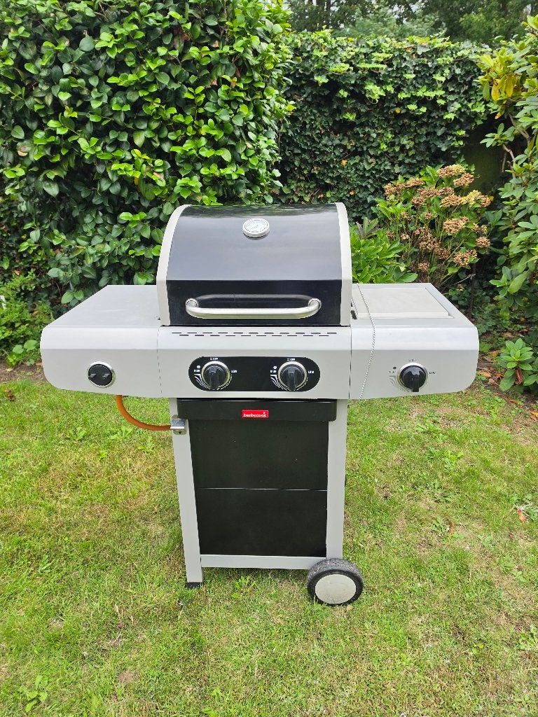 Barbecook Siesta 210 gasbarbecue (zwart) + hoes + gasfles, Ophalen, Gebruikt, Barbecoock