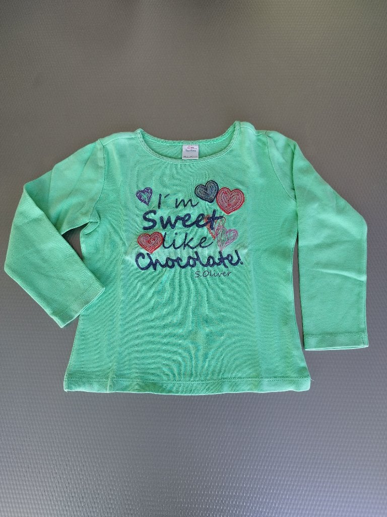 T-shirt / longsleeve S.Oliver maat 104-110, Kinderen en Baby's, Kinderkleding | Maat 104, Meisje, Ophalen of Verzenden, Zo goed als nieuw