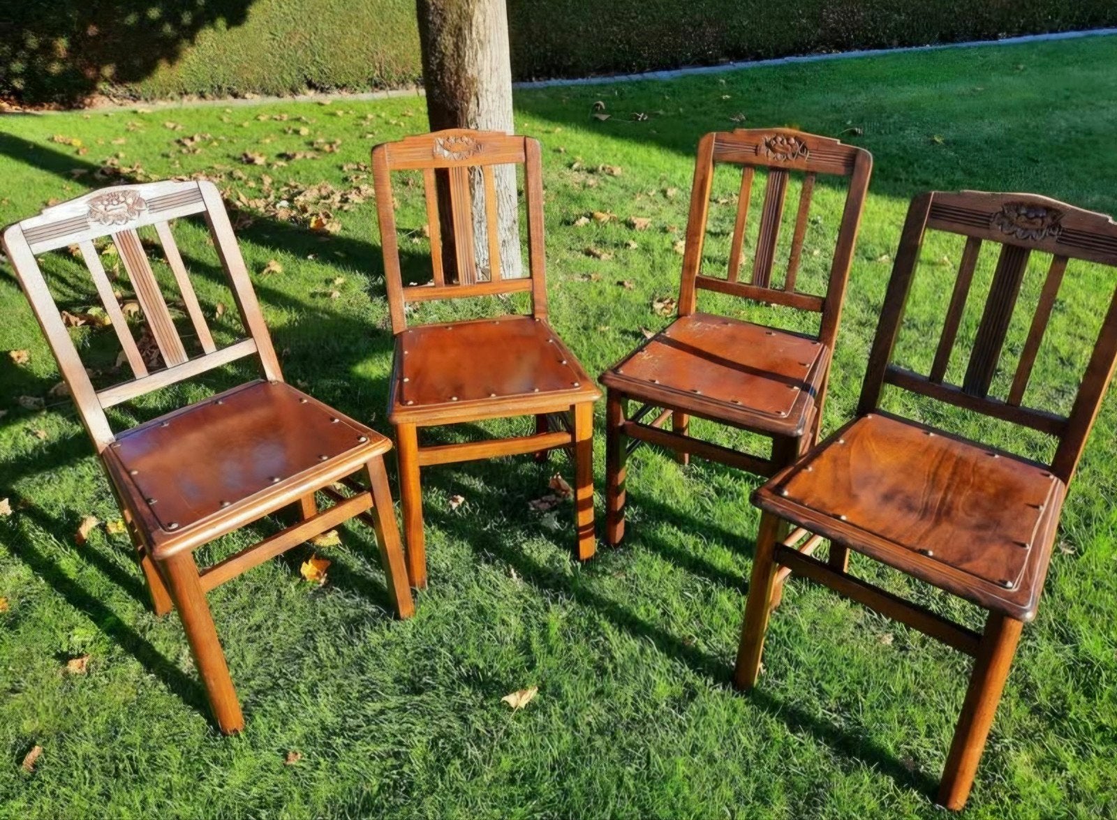 tafel 4 stoelen, Antiek en Kunst, Ophalen