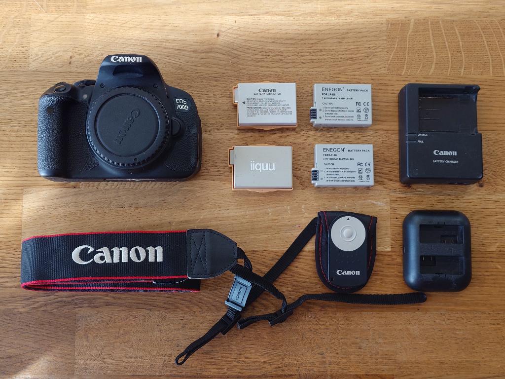 Canon Eos 700D Body, Audio, Tv en Foto, 18 Megapixel, Gebruikt, Spiegelreflex, Canon